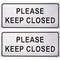 2-Pack Please Close Signs - Please Keep Closed Gate Signs, Close Signs for Dog Gate, Business and Home Use, Silver - 7.87 x 3.6 Inches